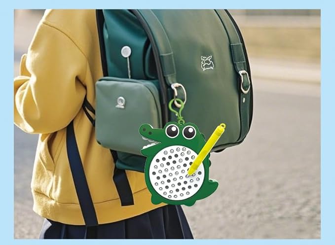 1PCSTurtle Magnetic Drawing Board for Kids & Toddlers with Beads and Magnet Stylus Pen - Magnetic Travel Toy for Airplane & Car Ride Activities for Kids
