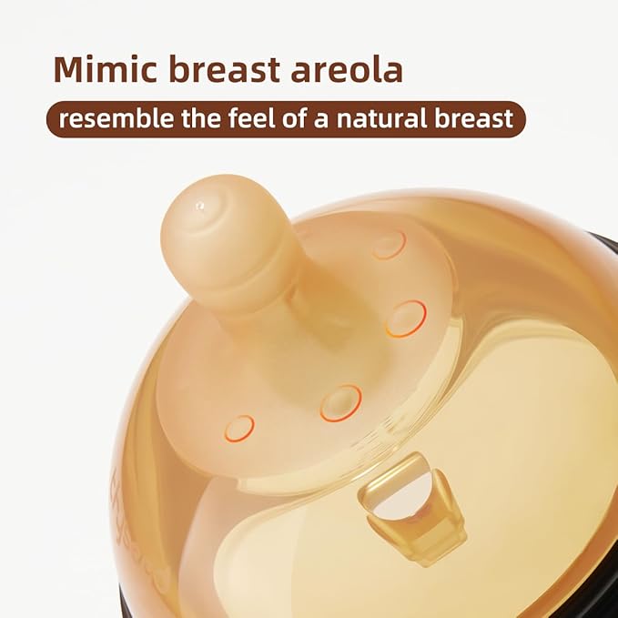 PPSU Natural Breast-Like Bottle with Nipple(0-3 Months),10oz,1pack