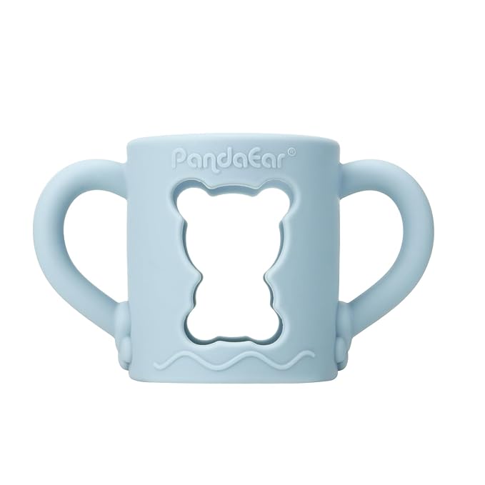 PandaEar 4 Pack Silicone Baby Bottle Handles Compatible with Dr Brown 8 oz/250 ml Narrow Baby Bottles, Baby Feeding Bottle Holder Grips