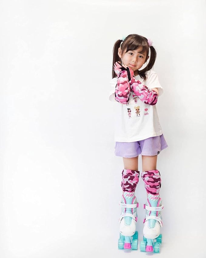 Soft-Style Kids Knee and Elbow Pads with Bike Gloves, Flexible Impact-Resistant Gear for Ages 2-11, Designed for Balance Bikes, Roller-Skating, and Skateboarding