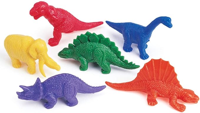 Learning Resources Mini-Dino Counters - 108 Pieces, Ages 3+ Toddler Learning Toys, Dinosaurs for Toddlers, Dinosaurs Action Figure Toys, Kids' Play Dinosaur and Prehistoric Creature Figures