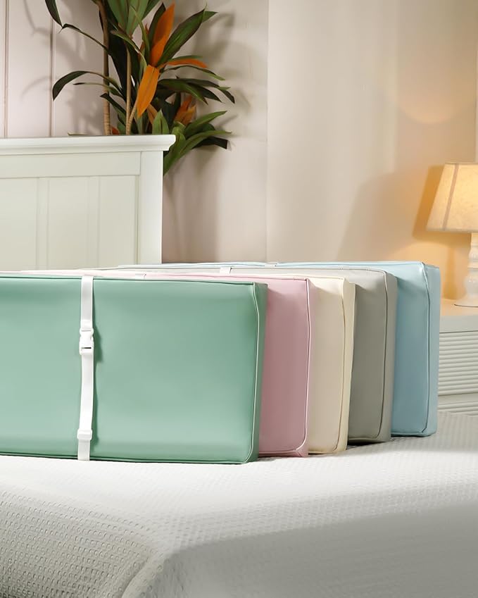 Vegan Leather Waterproof Baby Changing Pad - Wipeable, Extra Thick & Portable & Non-Slip Diaper Mat for Dresser, Crib, Travel | Soft & Safe (Blue)