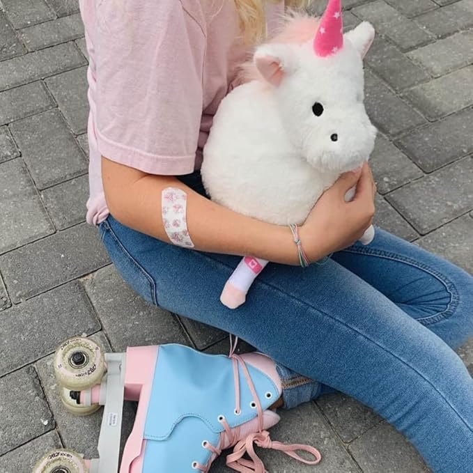 Plush Emergency Kit for Home β Compact Travel Size β Kids Medical Kit β Toddler Care Kit β Mini Boo Boo Bag β Small Emergency Kit for Classroom β Lily Unicorn Plush Bag