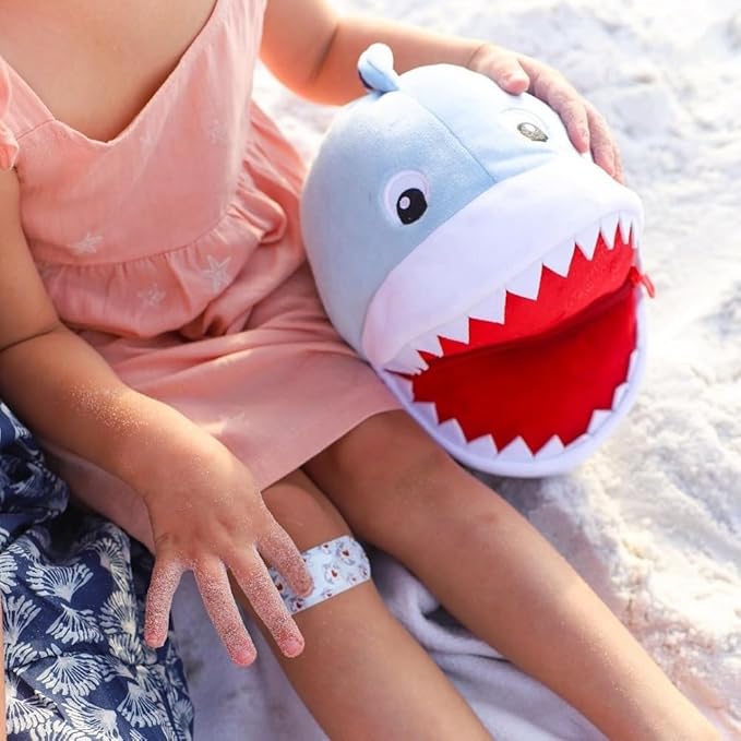 Plush Aid Kit for Home - First Aid Kit for Kids - Toddler First Aid Kit - Mini Boo Boo Kit β Mini Emergency First Aid Classroom β Finn Shark Plush Bag