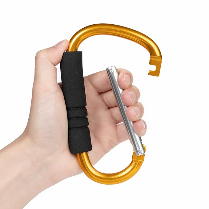 Stroller Hooks by Baby,2 Pack Convenient Organizer Hook Bag Clips to Diaper Bags Orange