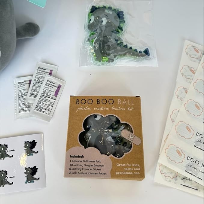 Plush First Aid Kit for Home - Aid Kit for Kids - Toddler First Aid Kit β Mini Emergency First Aid Classroom β Mr. Lizarbocker Dragon Plush Bag