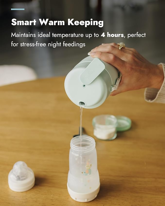 Papablic Pro Portable Bottle Warmer for Travel – Fast Heating, Built-in Sterilizer, 30W Fast Charge, 5-Temp Control, Easy-Clean Wide Mouth, Baby Milk Warmer for Breastmilk & Formula, Lilac Purple