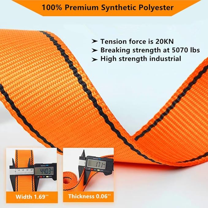 Full Body Safety Harness Tool Fall Protection,OSHA/ANSI Compliant,ASTM F1774certified | INTERNAL Shock Absorbing Lanyard(Orange)