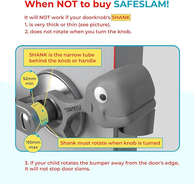 Baby Proofing Door Stopper, Door Pinch Guards Protect Child Fingers & PET Tails. Baby Safety Finger Protectors Prevent Pinch Injuries β Kids and Adults Love Whale Pinch Guard (Grey)