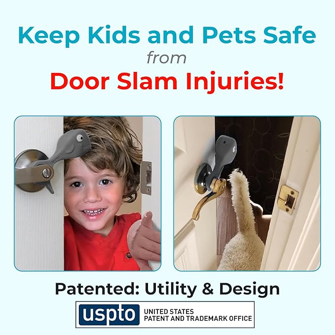 Baby Proofing Door Stopper, Door Pinch Guards Protect Child Fingers & PET Tails. Baby Safety Finger Protectors Prevent Pinch Injuries β Kids and Adults Love Whale Pinch Guard (Grey)