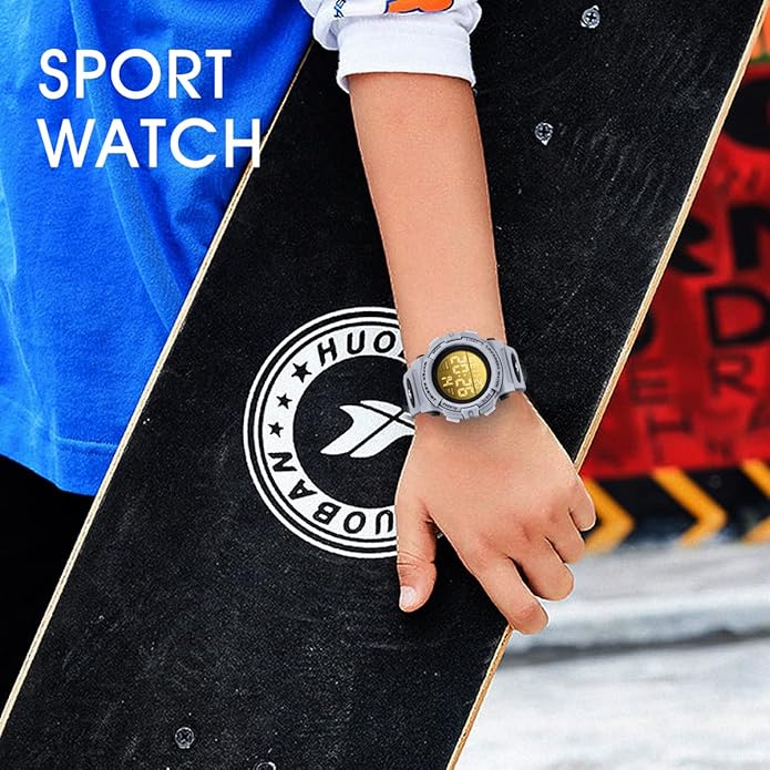 Kids Watch,Boys Watch for 3-15 Year Old Boys,Digital Sport Outdoor Multifunctional Chronograph LED 50 M Waterproof Alarm Calendar Analog Watch for Children with Silicone Band,Kids Gift