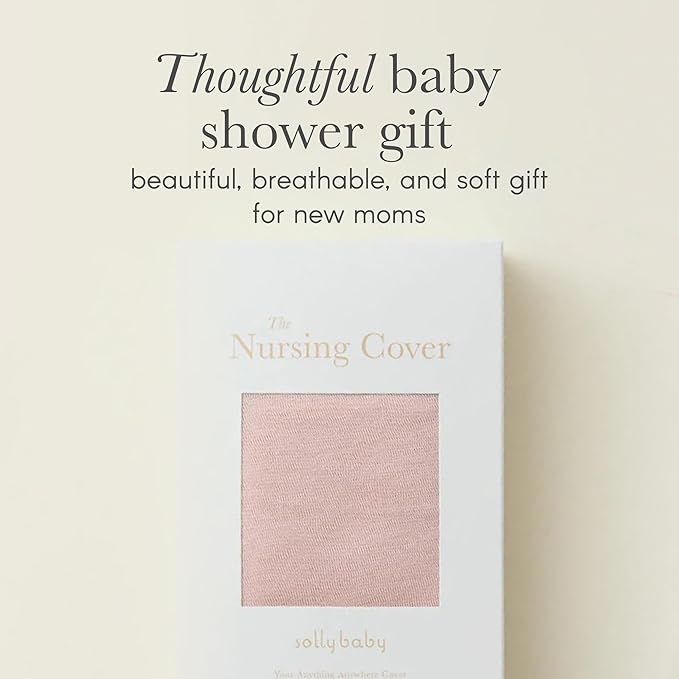 Solly Baby Nursing Cover, Ultra-Breathable, Lightweight Breastfeeding Cover-Up, Buttery-Soft Fabric, Universal Fit, Postpartum Essentials, Newborn Must Haves, Ecru Toile