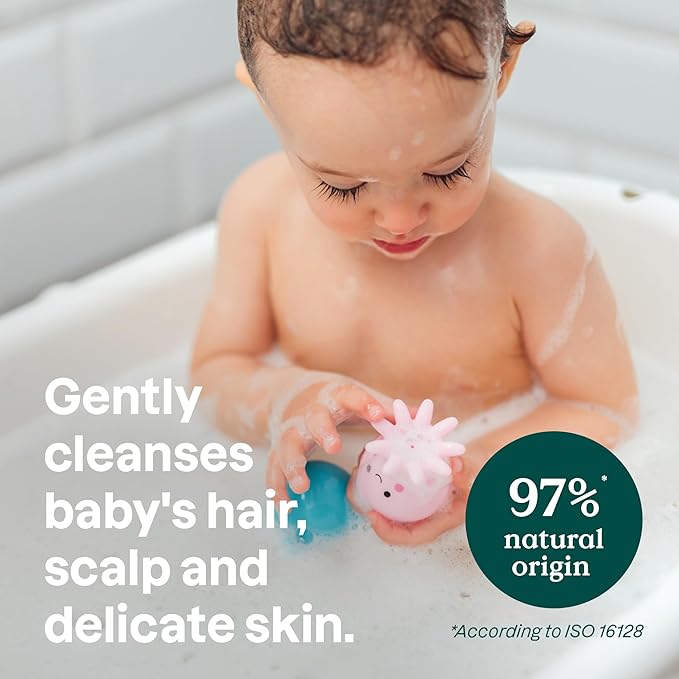 ATTITUDE 2-in-1 Shampoo and Body Wash for Baby, EWG Verified, Dermatologically Tested, Made with Naturally Derived Ingredients, Vegan, Pear Nectar, 16 Fl Oz (Pack of 6)