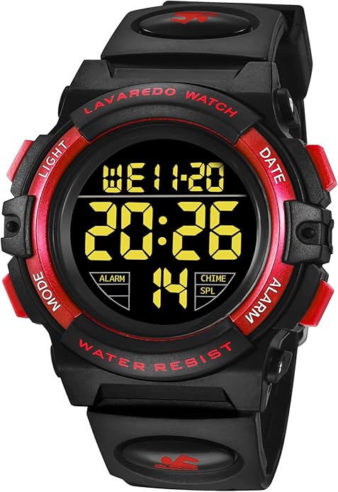 Kids Watch,Boys Watch for 3-15 Year Old Boys,Digital Sport Outdoor Multifunctional Chronograph LED 50 M Waterproof Alarm Calendar Analog Watch for Children with Silicone Band,Kids Gift
