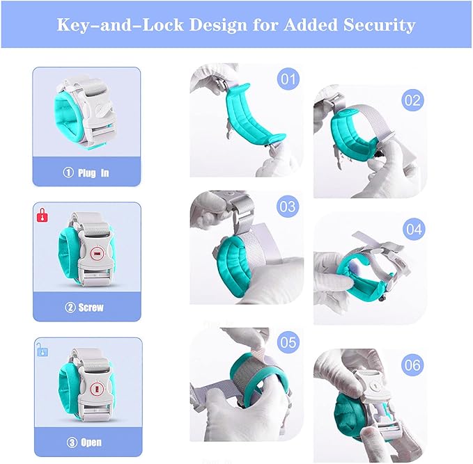 Toddler Leash for Walking, Toddler Safety Harnesses Leashes, Safety Harness with Lock for Kids, Anti Lost Wrist Link for Toddlers ,Upgrade with Reflective Tape Liner(6.5ft)for Kids