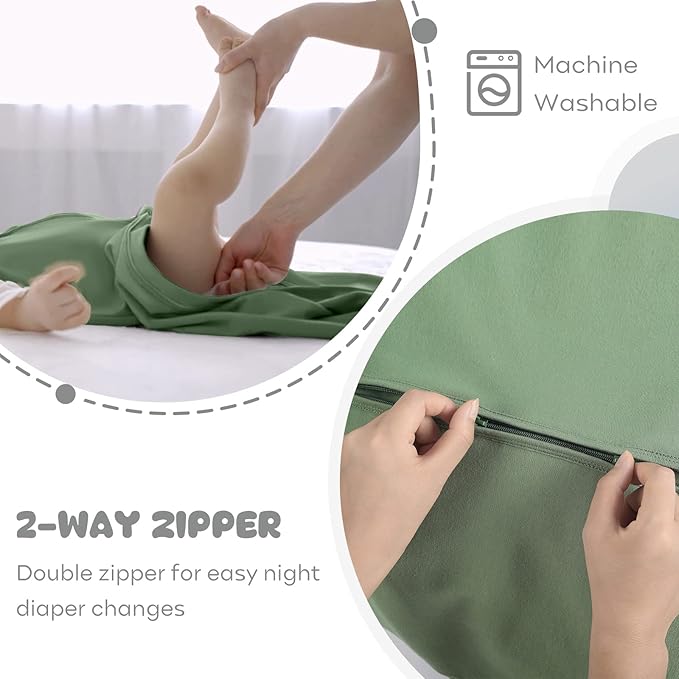 Yoofoss Baby Sleep Sack 6-12 Months Baby Wearable Blanket 100% Organic Cotton 2-Way Zipper Toddler Sleeping Sack, 3 Pack Soft Lightweight Sleep Sacks for Babies