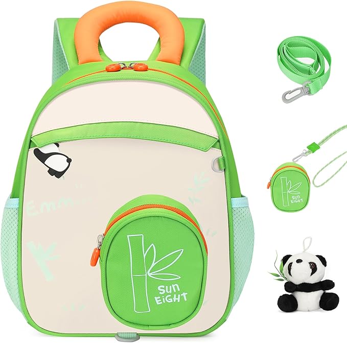 SUN EIGHT Kids Backpack with Plush Toy β Cute & Durable School Bag for Toddlers and Kindergarten
