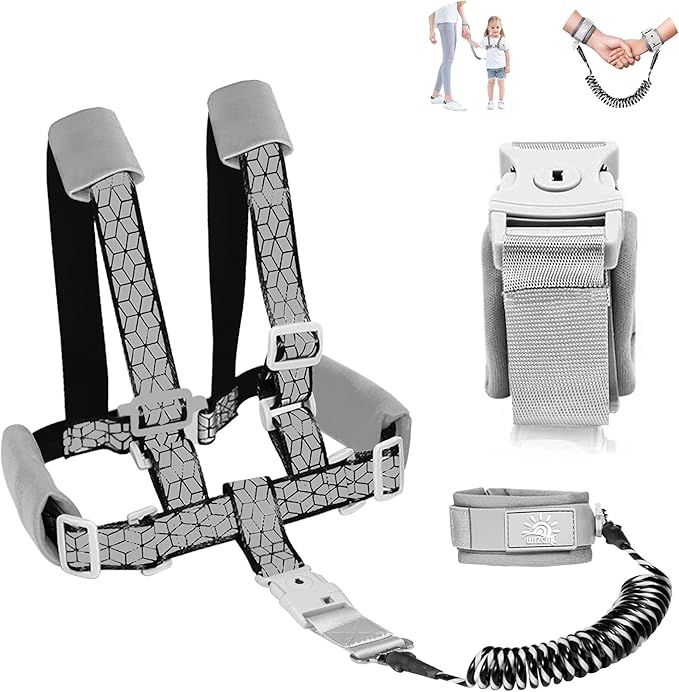 Toddler Leash for Walking, Toddler Safety Harnesses Leashes, Safety Harness with Lock for Kids, Anti Lost Wrist Link for Toddlers ,Upgrade with Reflective Tape Liner(6.5ft)for Kids