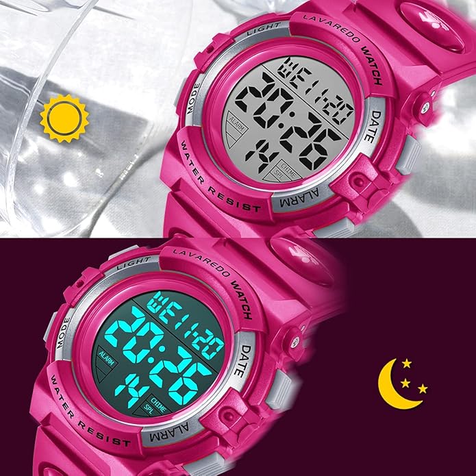 Kids Watch,Boys Watch for 3-15 Year Old Boys,Digital Sport Outdoor Multifunctional Chronograph LED 50 M Waterproof Alarm Calendar Analog Watch for Children with Silicone Band,Kids Gift