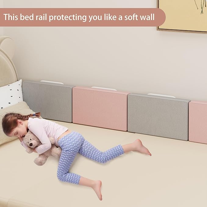 Bed Rail Bumpers for Toddlers, for Elderly Adults Safety, Bed Side Guard Rails for Kids, Twin,Queen & King Full Size Beds(Gray, 2 Packs)