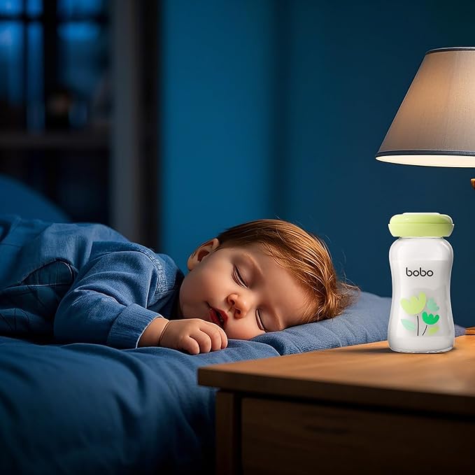 YOHKOH Breast Milk Storage Bottles - Wide Neck Glass Breastmilk Storage Bottles with Lids, BPA-Free (Green, 5.4oz (Pack of 4))