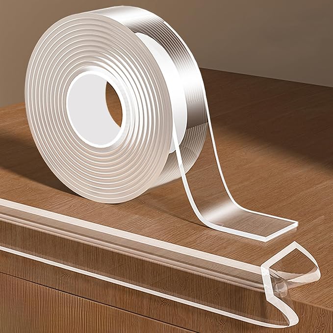 Edge Corner Protector Baby Proofing,Soft Clear Furniture Table Corner Guard & Edge Safety Cabinet Door Bumper,Crib Bumpers,Wall Protector,6.6ft(Width 0.8 in,Thickness 0.08 in)