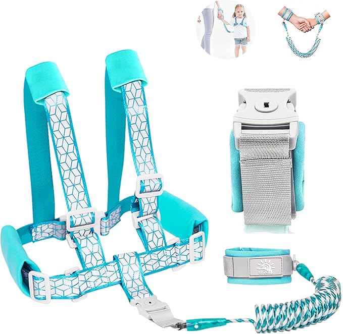 Toddler Leash for Walking, Toddler Safety Harnesses Leashes, Safety Harness with Lock for Kids, Anti Lost Wrist Link for Toddlers ,Upgrade with Reflective Tape Liner(6.5ft)for Kids