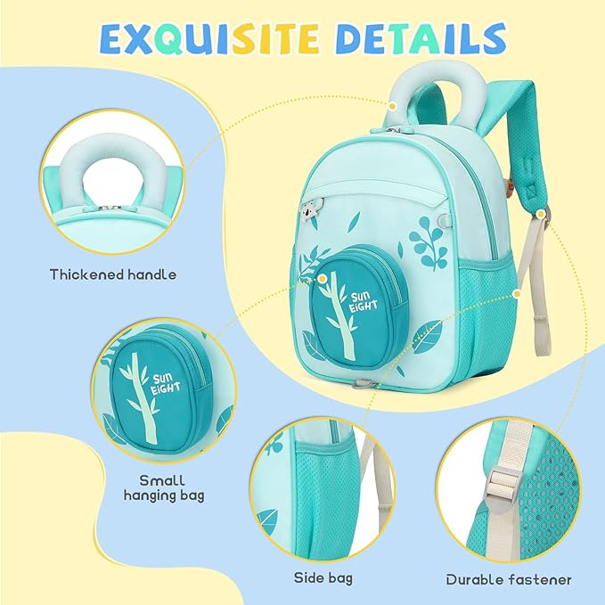 SUN EIGHT Kids Backpack with Plush Toy β Cute & Durable School Bag for Toddlers and Kindergarten