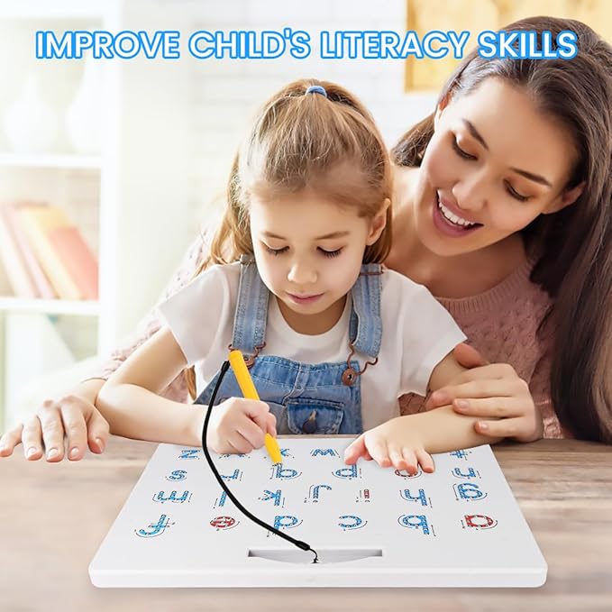 Magnetic Alphabet Tracing Board, ABC Magnetic Letter Board, Magnets Tablet Drawing Board Preschool Learning Toys for Kids