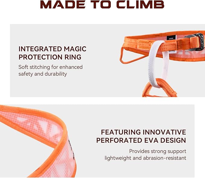 KAILAS Kids Rock Climbing Harness Child Safety Belt Climbing Gear Adjustable Lightweight Indoor Gyms Beginners Youth