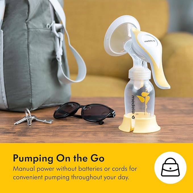 Medela Perfect Pair Bundle with Medela Harmony Manual Breast Pump & Silicone Breast Milk Collector, Lightweight and Discreet, Made Without BPA