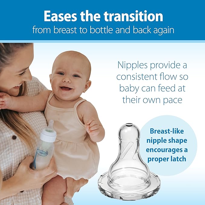 Dr. Brown’s Natural Flow® Anti-Colic Options+™ Narrow Baby Bottles 8 oz/250 mL, with Level 1 Slow Flow Nipple, 3 Pack, Purple, 0m+