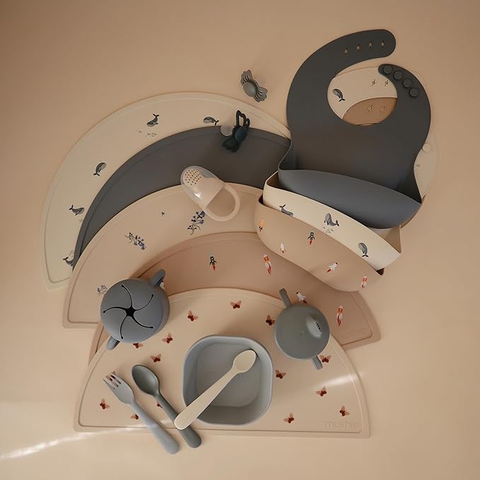 mushie Silicone Baby Fresh Fruit & Food Feeder Pacifier | 6 Months+ (Shifting Sand)