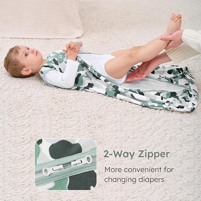 Yoofoss Baby Sleep Sack 12-18 Months Baby Wearable Blanket 100% Cotton 2-Way Zipper TOG 0.5 Toddler Sleeping Sack 3 Pack, Lightweight Sleep Sacks for Babies(Large)