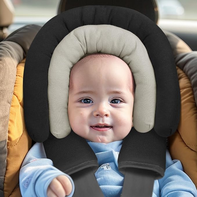 COOLBEBE Upgraded 2-in-1 Babybody Supports for Newborn Infant - Extra Soft Breathable Car Seat Insert Cushion Pad, Perfect for Carseat, Stroller, Swing, Bouncer Black