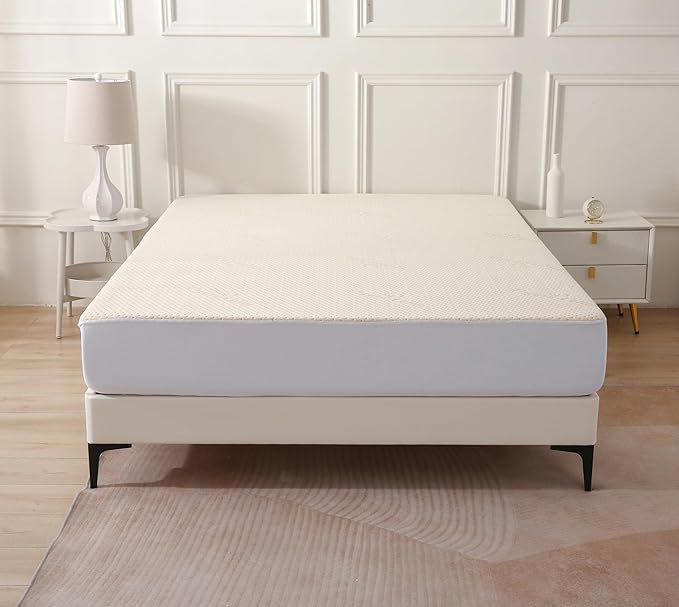 Luxury Waterproof Organic Mattress Protector Twin - Organic Cotton Breathable Mattress Pad Cover - New 380 GSM Comfort - Deep Pocket - Jersey Cotton Skirt - Fitted Comfort