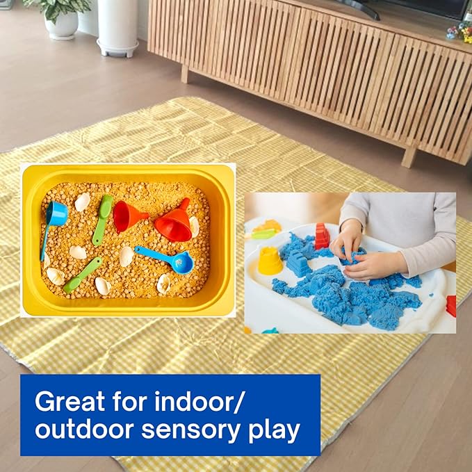 Cute Gingham Picnic Blanket, Waterproof Foldable, in Large 80x60in and Extra Large 80x80in, Portable Compact Beach Blanket, Oversized XL Outdoor Mat (Yellow, X-Large)