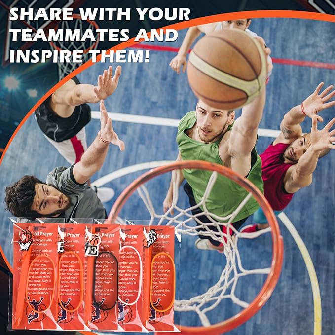 LiYiQ 72 Pcs Basketball Party Favors Basketball Team Gifts Basketball Goodie Bags Stuffers Basketball Ballpoint Pens Bookmark Card and Silicone Bracelet
