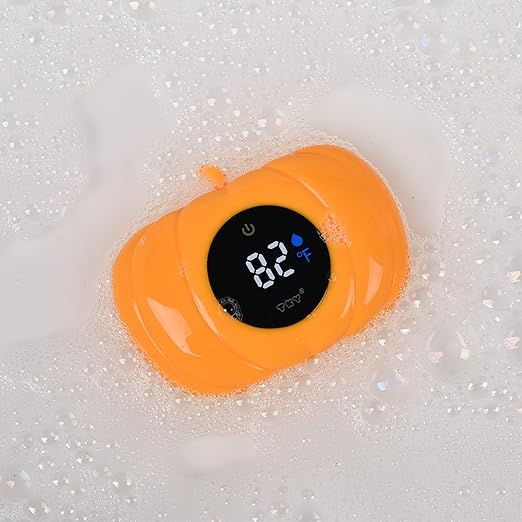 TKY Baby Bath Thermometer with Floating Toys - Digital Water & Room Temperature Monitor, Rechargeable Thermometer with Alerts for Newborn Bath Essentials, Infant Safety