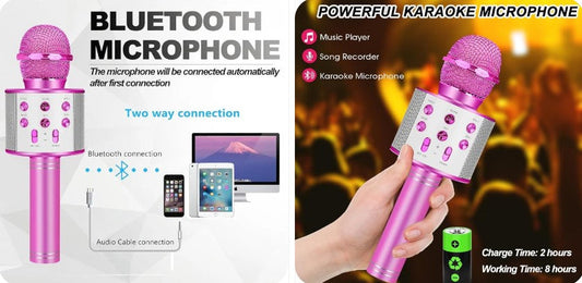 Spark Creativity & Confidence: Kids 4-in-1 Karaoke Microphone for Girls (Perfect Christmas & Birthday Gift!)