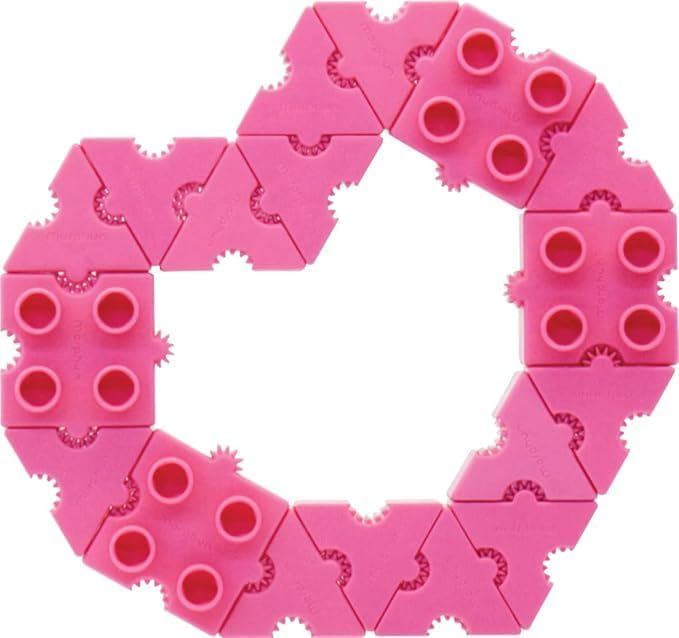 STEM Toys for Kids Ages 3 Bright 2025 | Educational Building Blocks Set | 102-Piece BPA-Free Plastic | Enhances Creativity & Fine Motor Skills | Includes Instruction Booklet - Pink