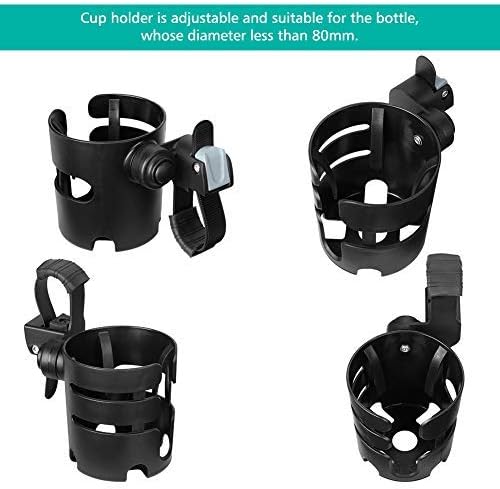 Accmor Stroller Cup Holder with Adjustable Strap, 360 Degree Rotatable Universal Cup Holder for Uppababy, Nuna, Doona Stroller, Drinks Holder for Wheelchair, Walker, Rollator
