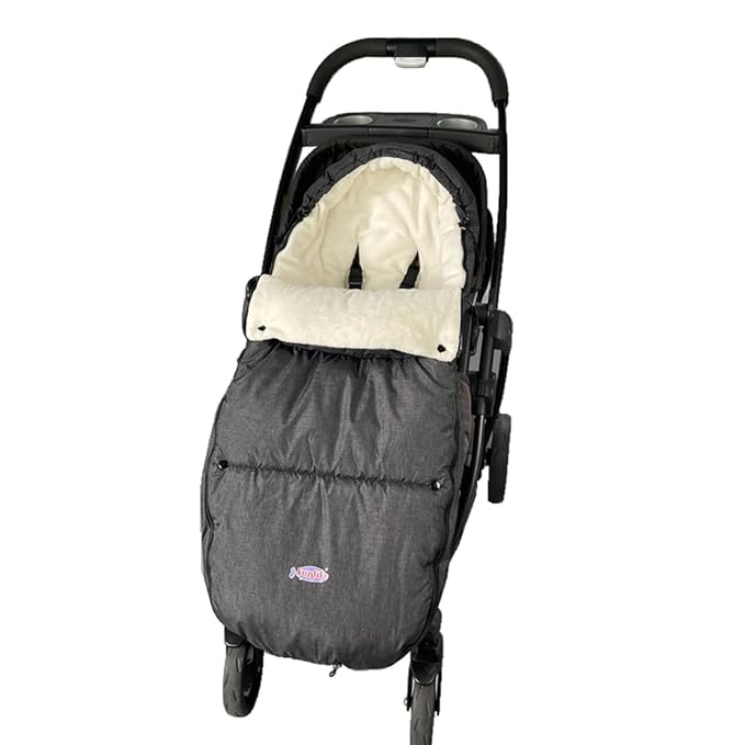 Funlife Anti-Kick Waterproof High Performance Winter Stroller Footmuff Fits All Travel Gear,Front Piece Height Adjustable and Removable,M6-4T