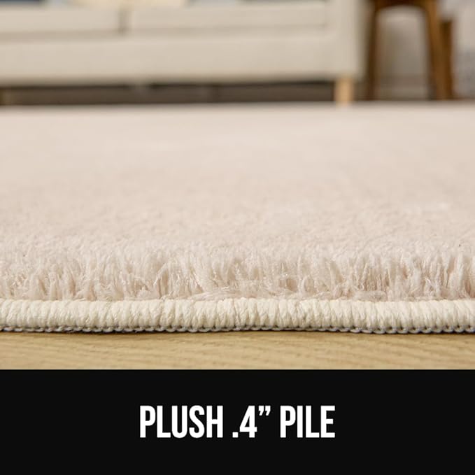 GORILLA GRIP Ultra Soft Washable Area Rug, 6x9, Stain and Slip Resistant Plush Thick Carpet for Bedroom Living Room, No Shed Floor Rugs Pet Friendly, Dorm Essentials, Kids Nursery Home Decor Dark Gray