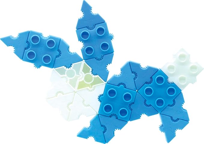 STEM Toys for Kids Ages 3 Bright 2025 | Educational Building Blocks Set | 102-Piece BPA-Free Plastic Construction Kit | Creativity & Fine Motor Skills | Instruction Booklet - Sky Blue