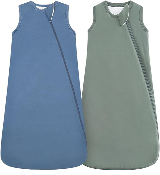 HAPIU Unisex Rayon Made from Bamboo Baby Sleep Sack TOG 1.0, 2-Way Zipper YKK, Wearable Blanket Baby