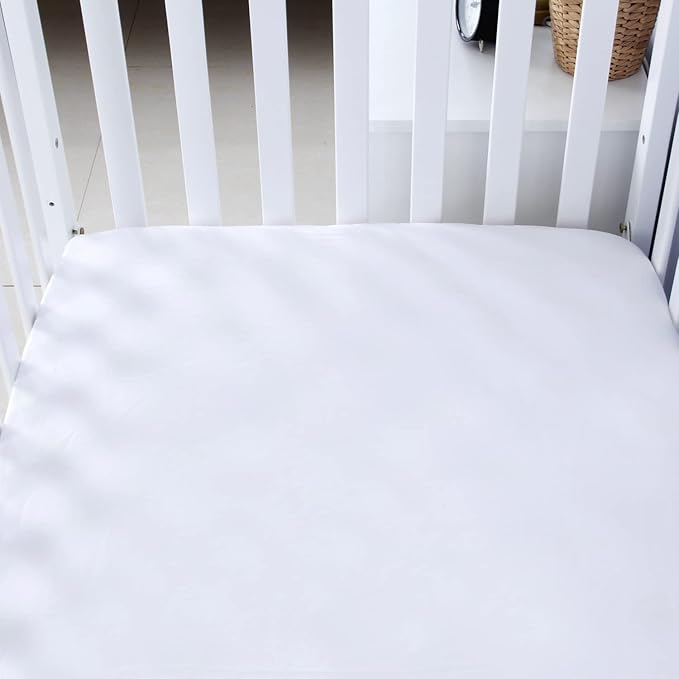 4-Pack Fitted Crib Sheets for Boys and Girls - Breathable, Soft Microfiber Baby Sheets in Grey and White