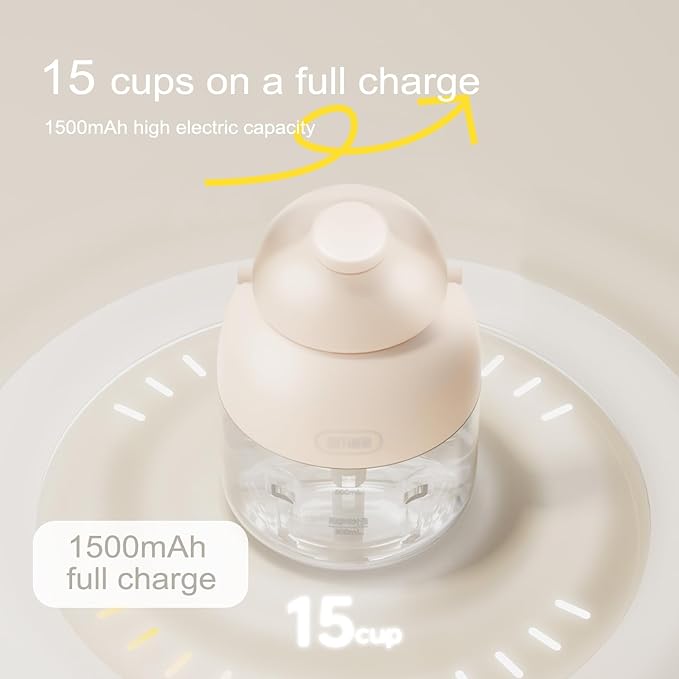 Portable Blender, Personal Blender for Shakes and Smoothies, 27oz Cup with 10 Blades, Shoulder Strap and Lid with Straw, Type-C USB Rechargeable, Dishwasher Safe Parts, BPA Free, Beige