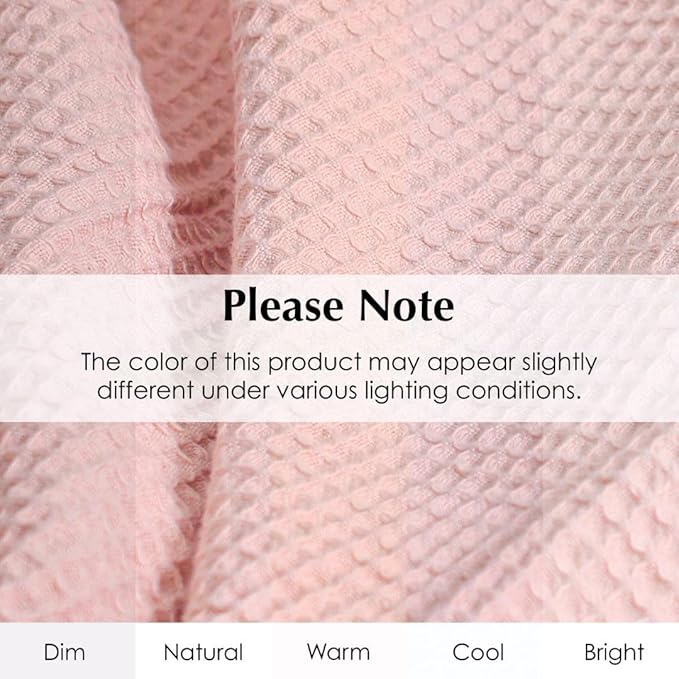 Salt Earth GOTS Certified 100% Organic Cotton Throw Blanket, 60" X 80" Blankets & Throws for Bed, Throw Blanket for Couch,Modern & Cozy Blanket, All Season Waffle Blanket, Soft Blanket (Misty Rose)