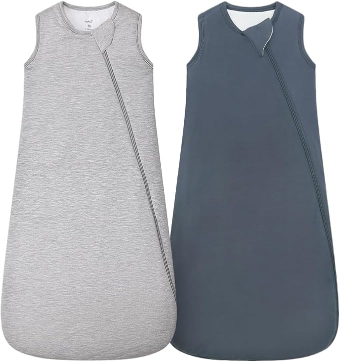 HAPIU Unisex Rayon Made from Bamboo Baby Sleep Sack TOG 1.0, 2-Way Zipper YKK, Wearable Blanket Baby